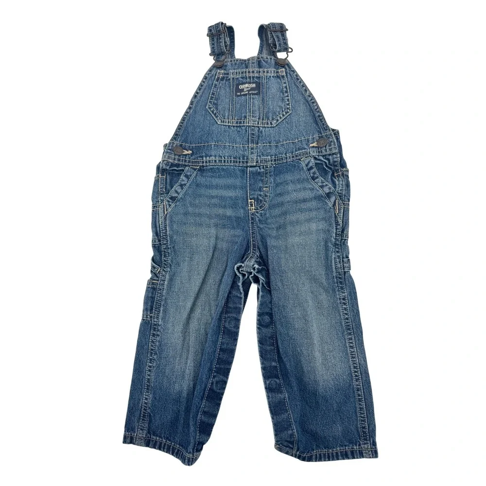 OshKosh B'gosh Overalls Kids 24M Blue Denim Vestbak‎ Adjustable Straps Utility